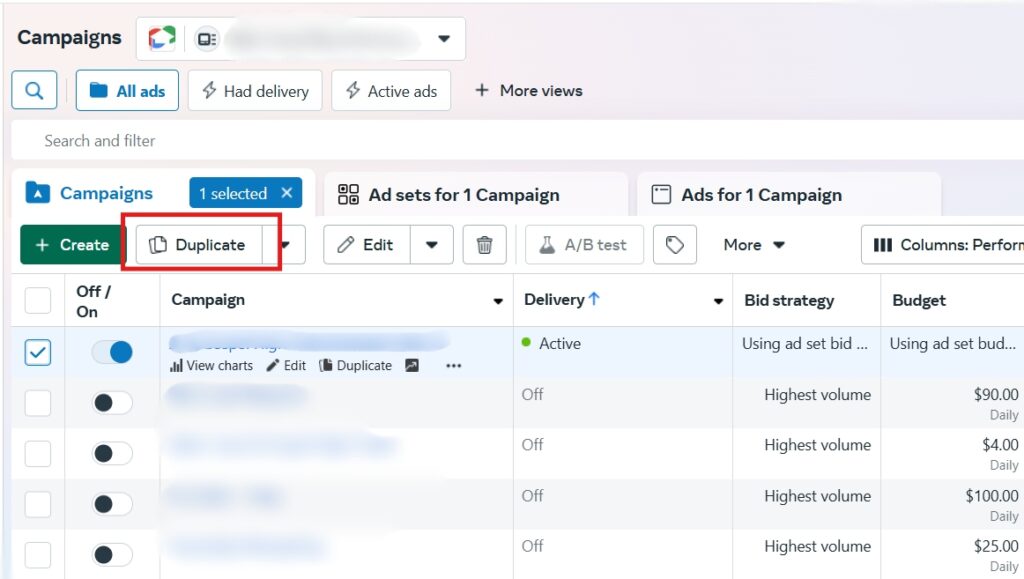 Duplicating Ads