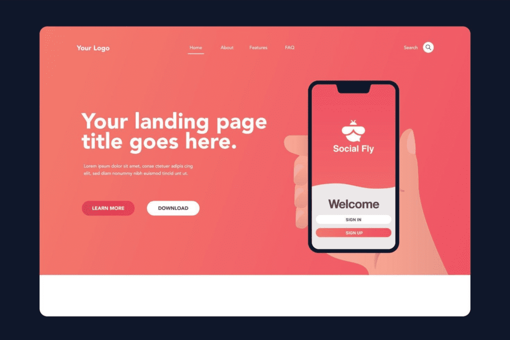 landing page